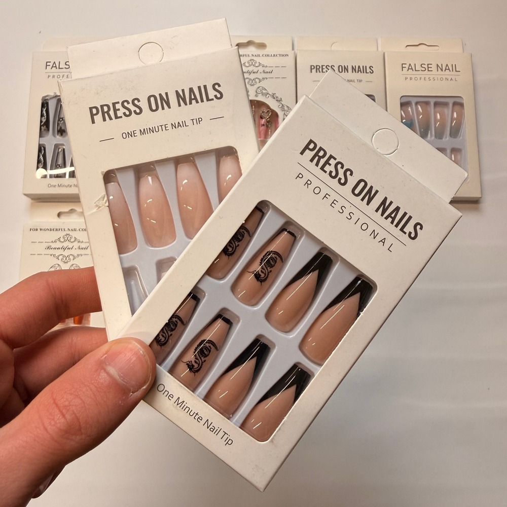 Lot of 10 Pack of 24 New False Press On Nails Assorted Designs and Colors №N27 - Picture 2 of 6